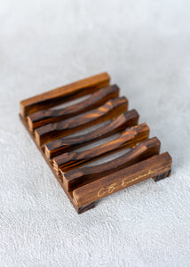  Limited Edition Engraved C.B. Essential 100% Beechwood Slatted Soap Dish